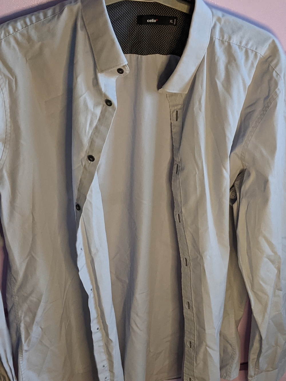 Light Blue Men's Lightweight Shirt Jacket